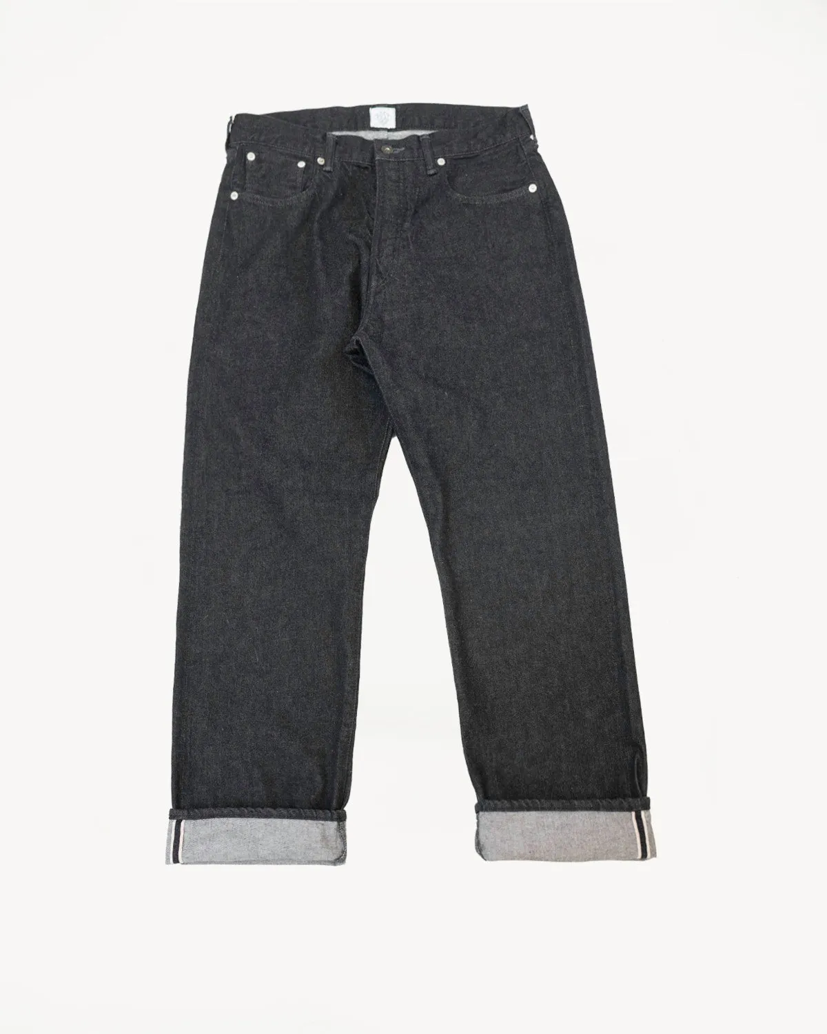 1382-12DB - No. 1 Five Pocket Selvedge Denim - Black