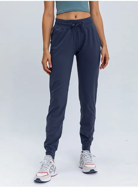 2021 Women's Fitness Sweatpants with Pockets Stretch Leggings Sizes XS - XL