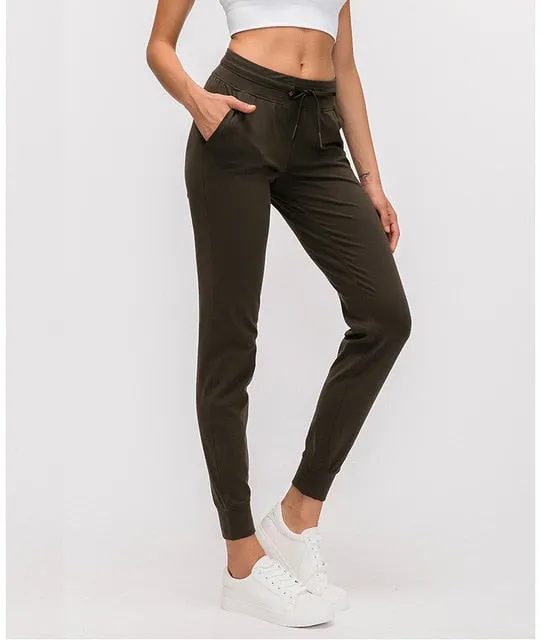 2021 Women's Fitness Sweatpants with Pockets Stretch Leggings Sizes XS - XL