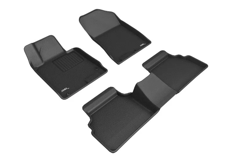 3D MAXpider 2021  Kia K5 FWD Kagu 1st & 2nd Row Floormats - Black