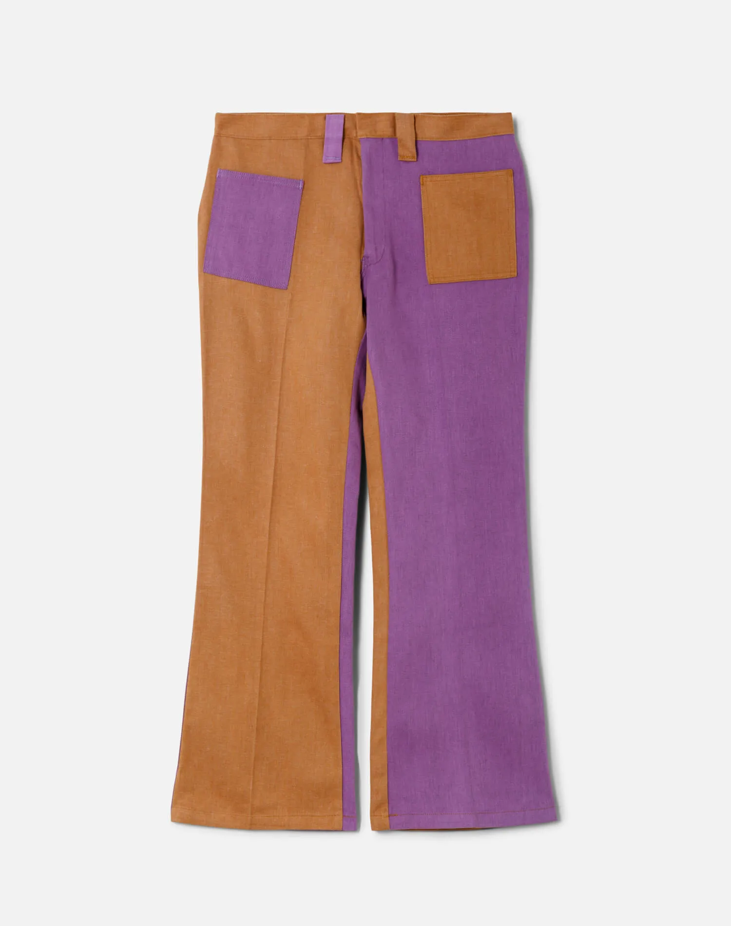 70s Color Block Patch Pants