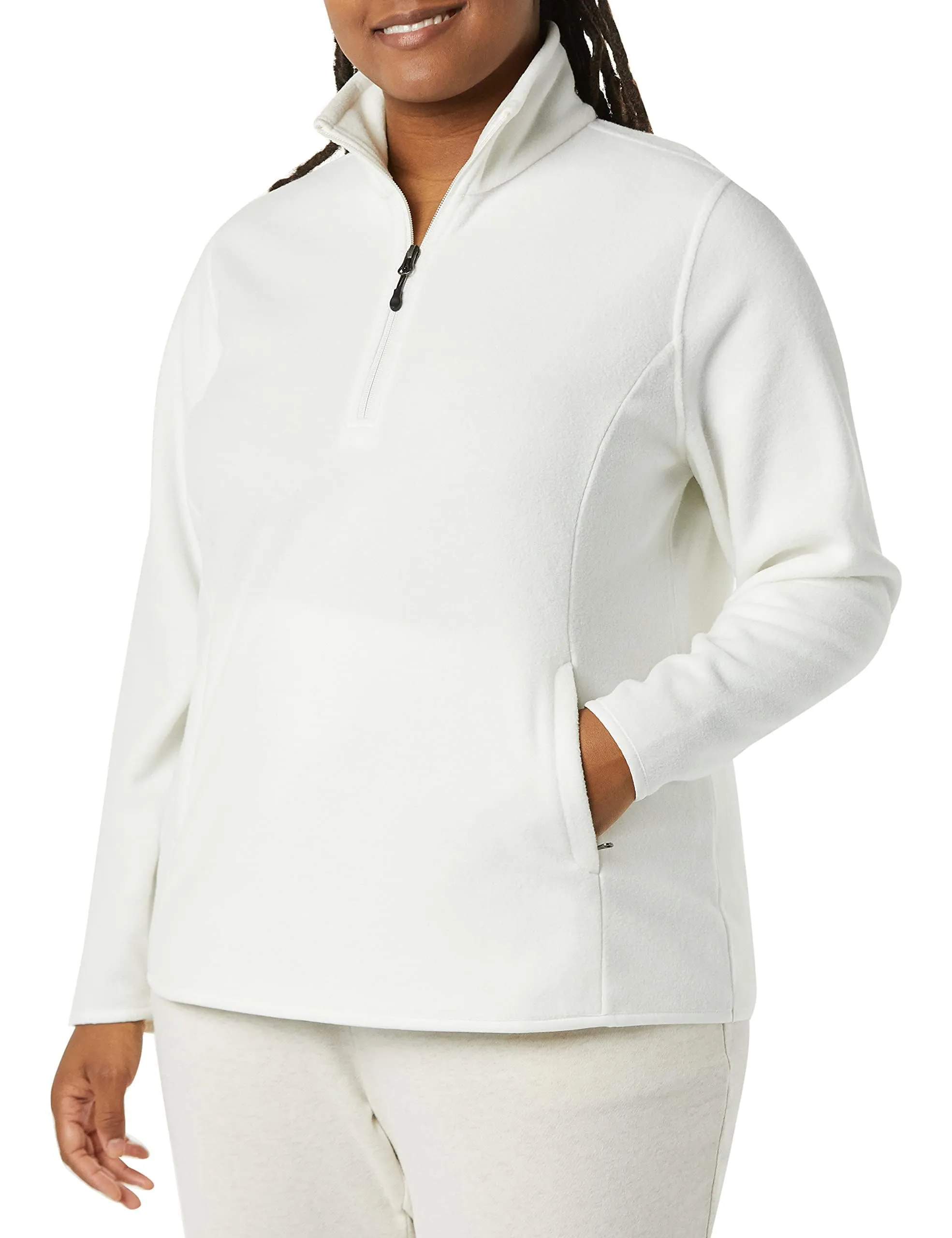 Amazon Essentials Women's Classic-Fit Long-Sleeve Quarter-Zip Polar Fleece Pullover Jacket -