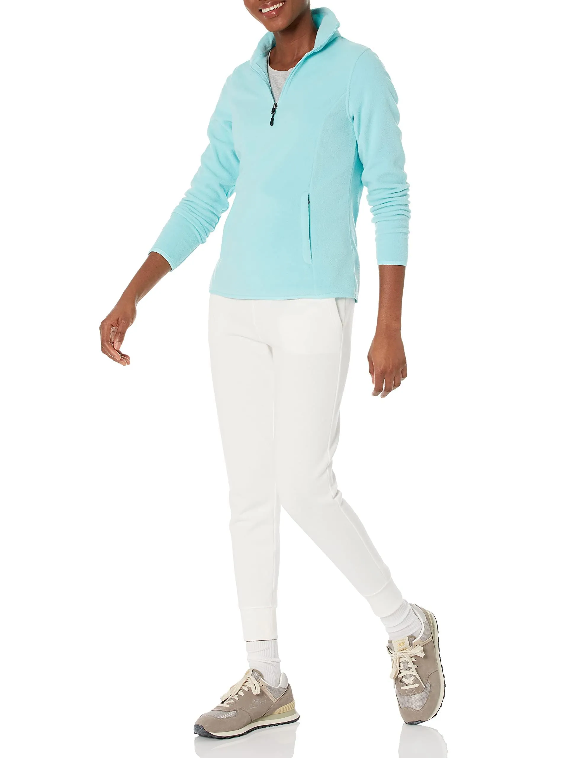 Amazon Essentials Women's Classic-Fit Long-Sleeve Quarter-Zip Polar Fleece Pullover Jacket -