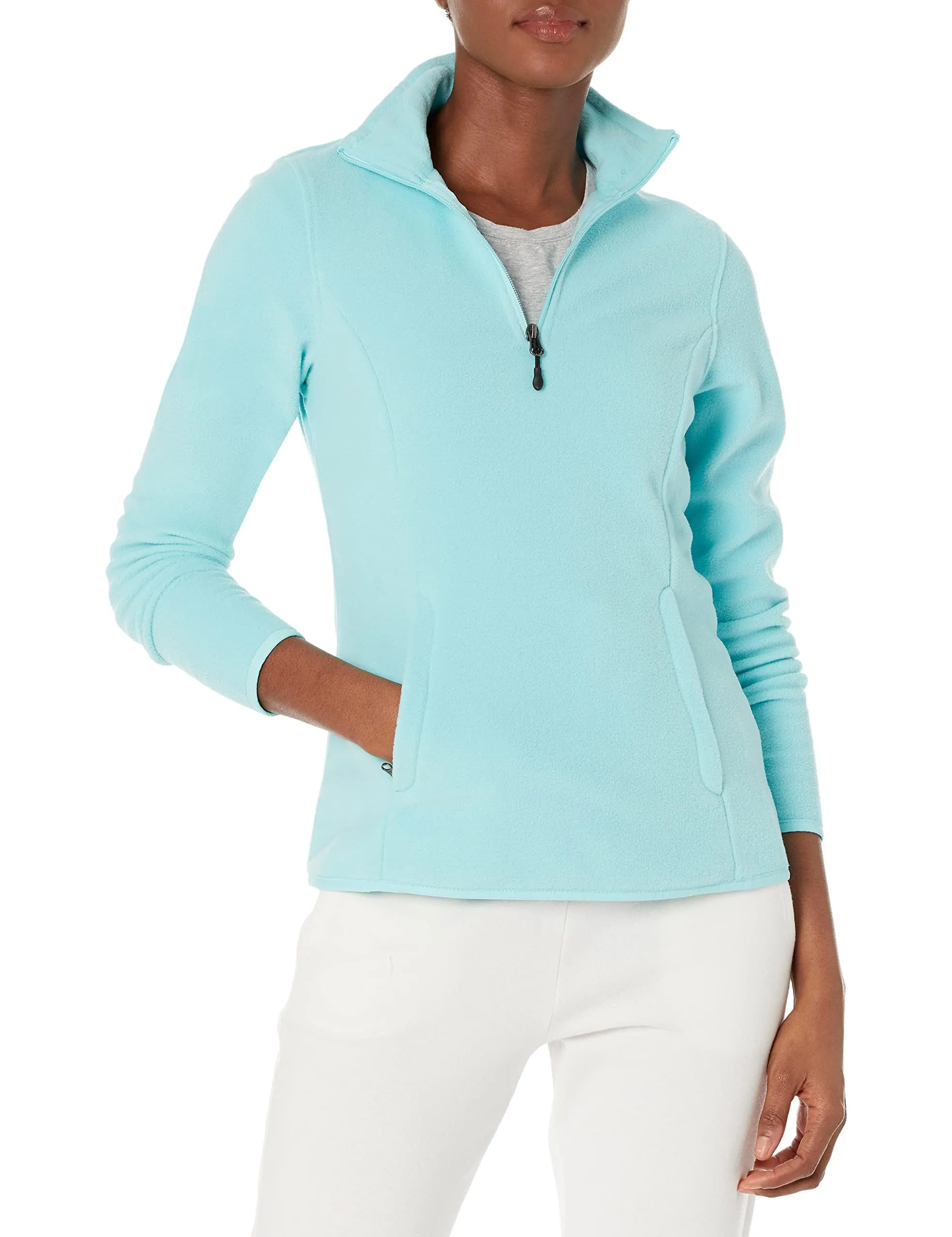 Amazon Essentials Women's Classic-Fit Long-Sleeve Quarter-Zip Polar Fleece Pullover Jacket -