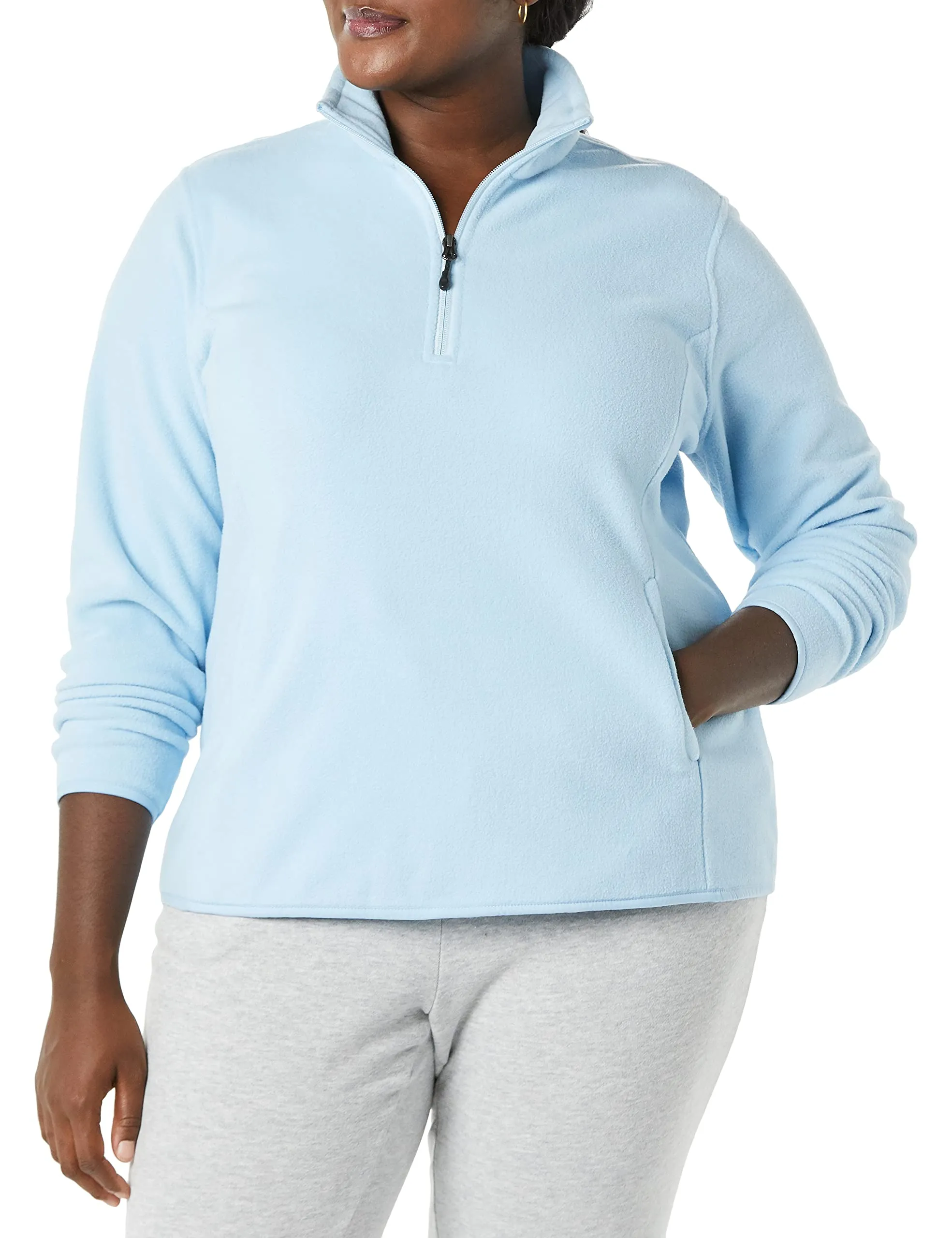 Amazon Essentials Women's Classic-Fit Long-Sleeve Quarter-Zip Polar Fleece Pullover Jacket -