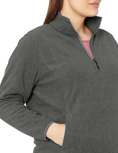 Amazon Essentials Women's Classic-Fit Long-Sleeve Quarter-Zip Polar Fleece Pullover Jacket -