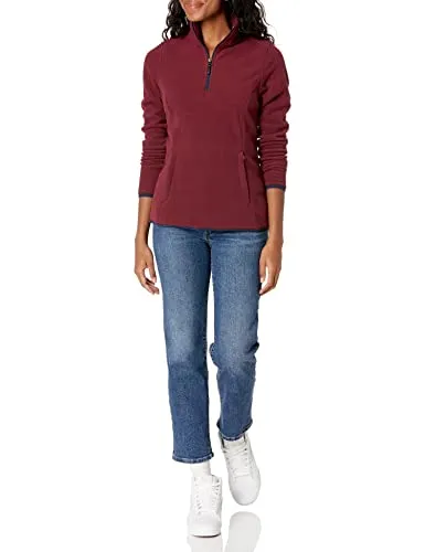 Amazon Essentials Women's Classic-Fit Long-Sleeve Quarter-Zip Polar Fleece Pullover Jacket -