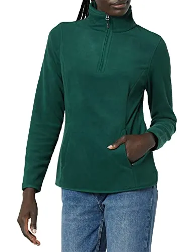 Amazon Essentials Women's Classic-Fit Long-Sleeve Quarter-Zip Polar Fleece Pullover Jacket -