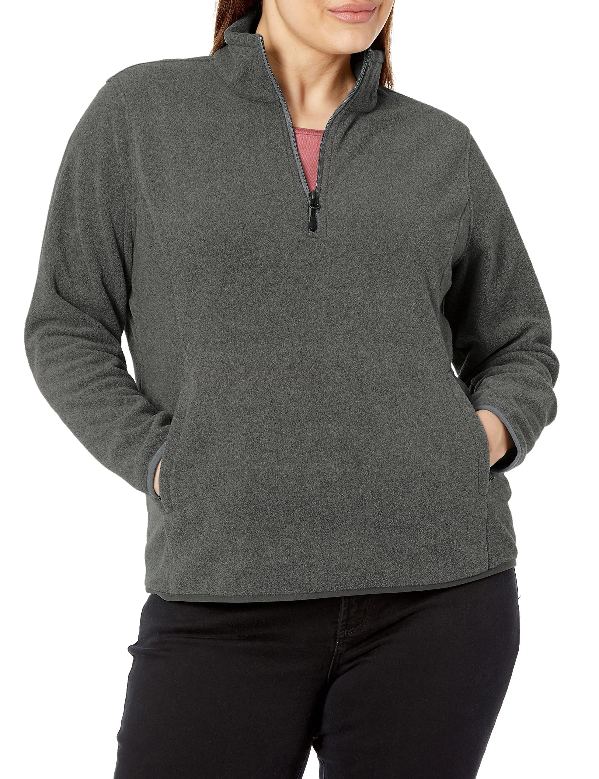 Amazon Essentials Women's Classic-Fit Long-Sleeve Quarter-Zip Polar Fleece Pullover Jacket -