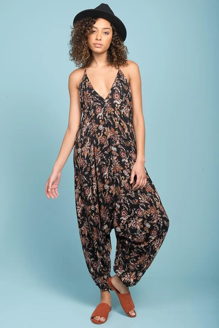 Annalee Floral Print Boho Jumpsuit