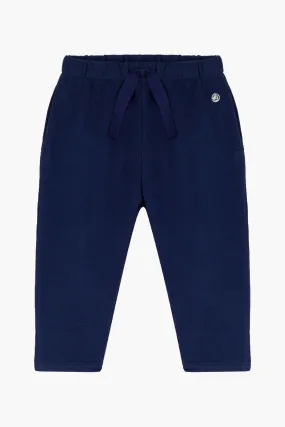 Baby Boy Pants Petit Bateau Pants With Tie Waist - Navy