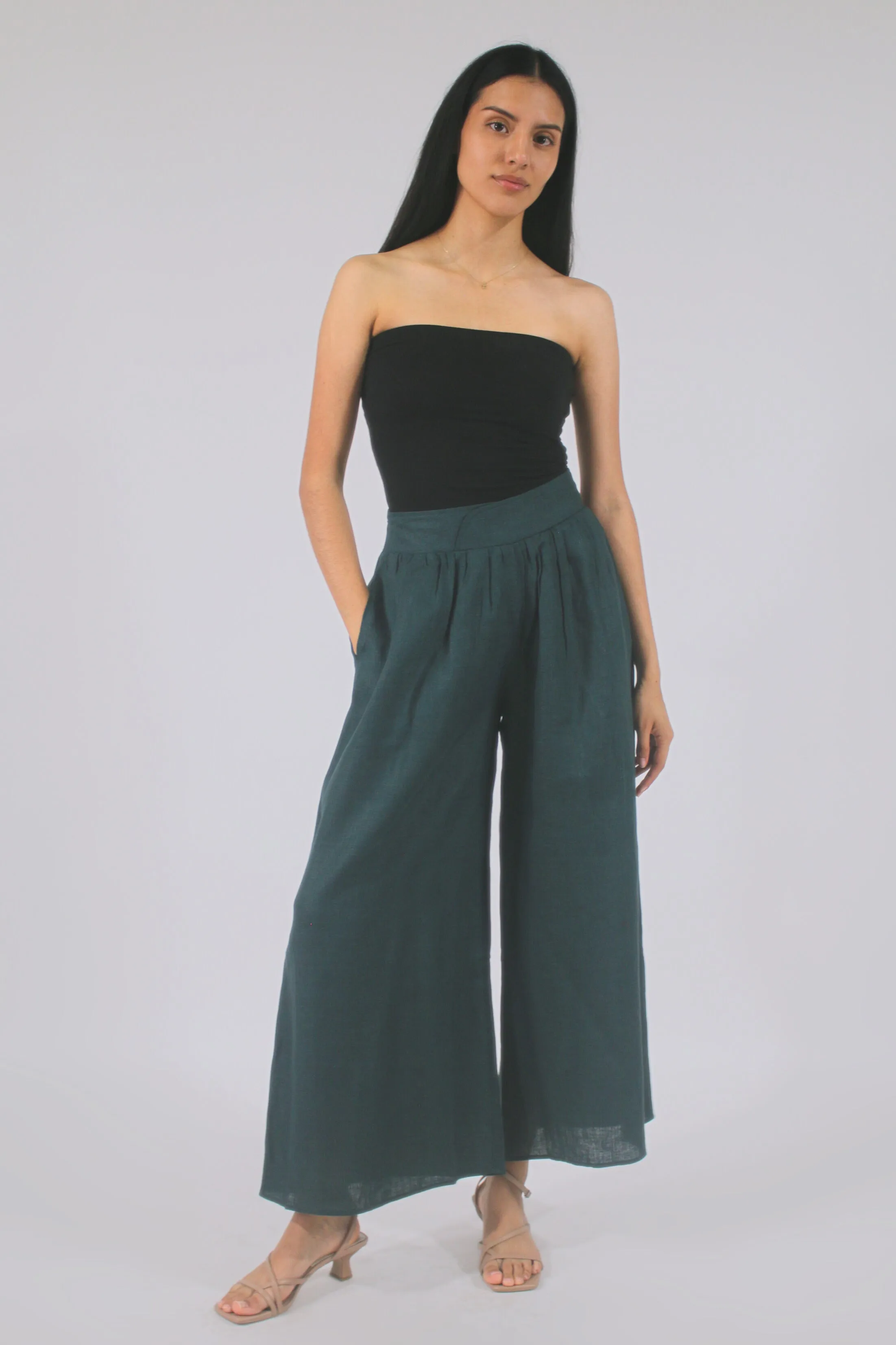 Balloon 100% Linen Ultrawide Pants