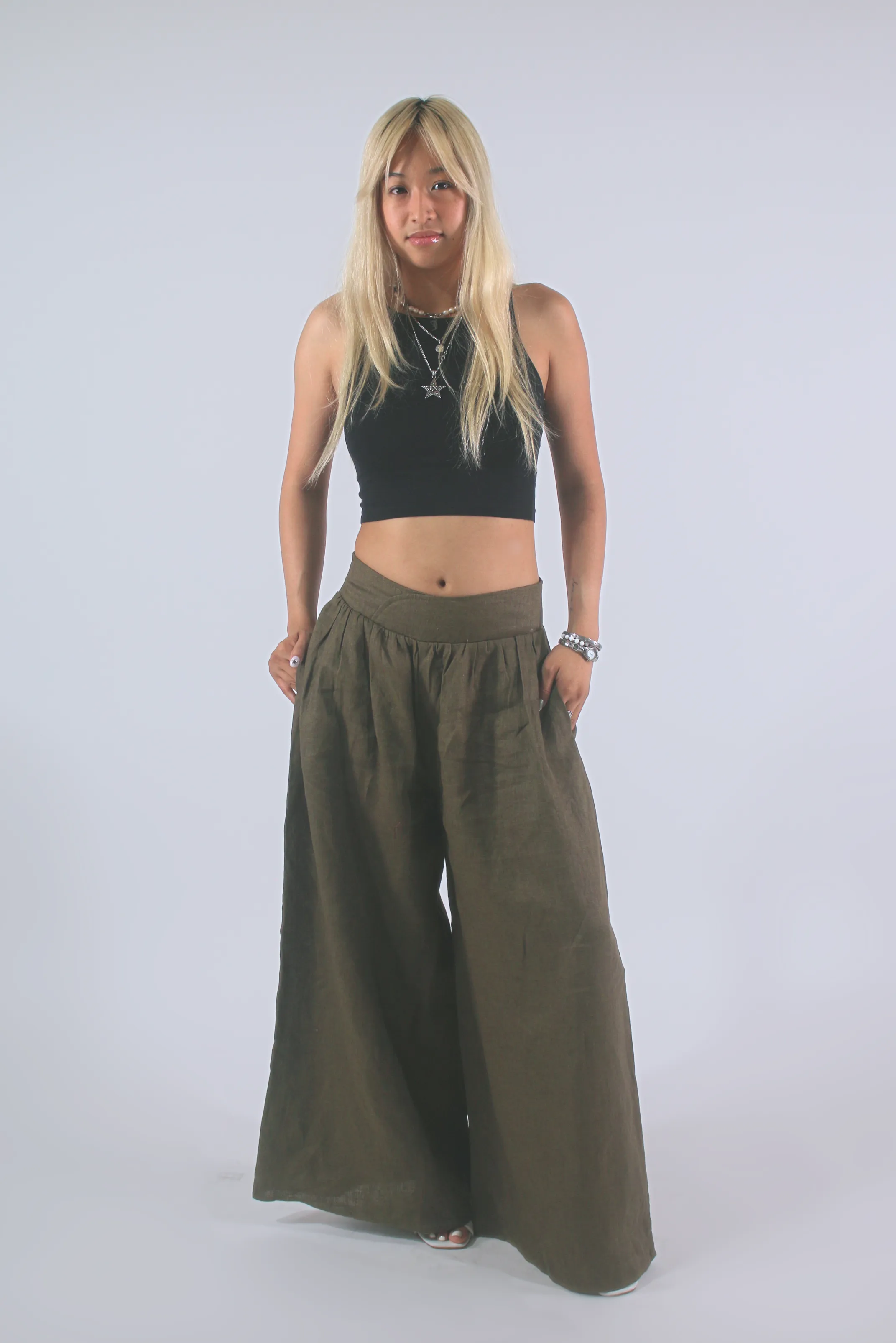 Balloon 100% Linen Ultrawide Pants