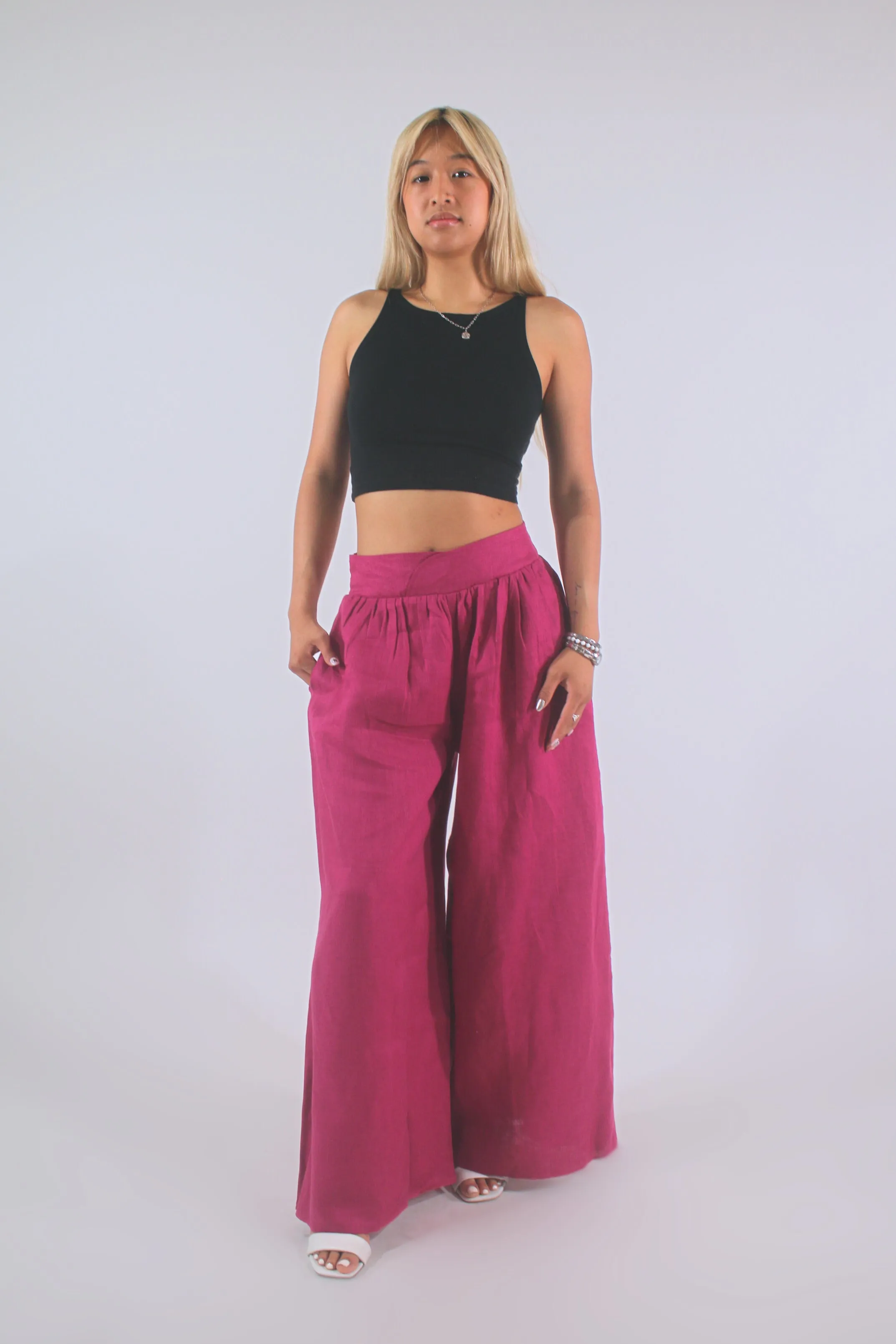 Balloon 100% Linen Ultrawide Pants