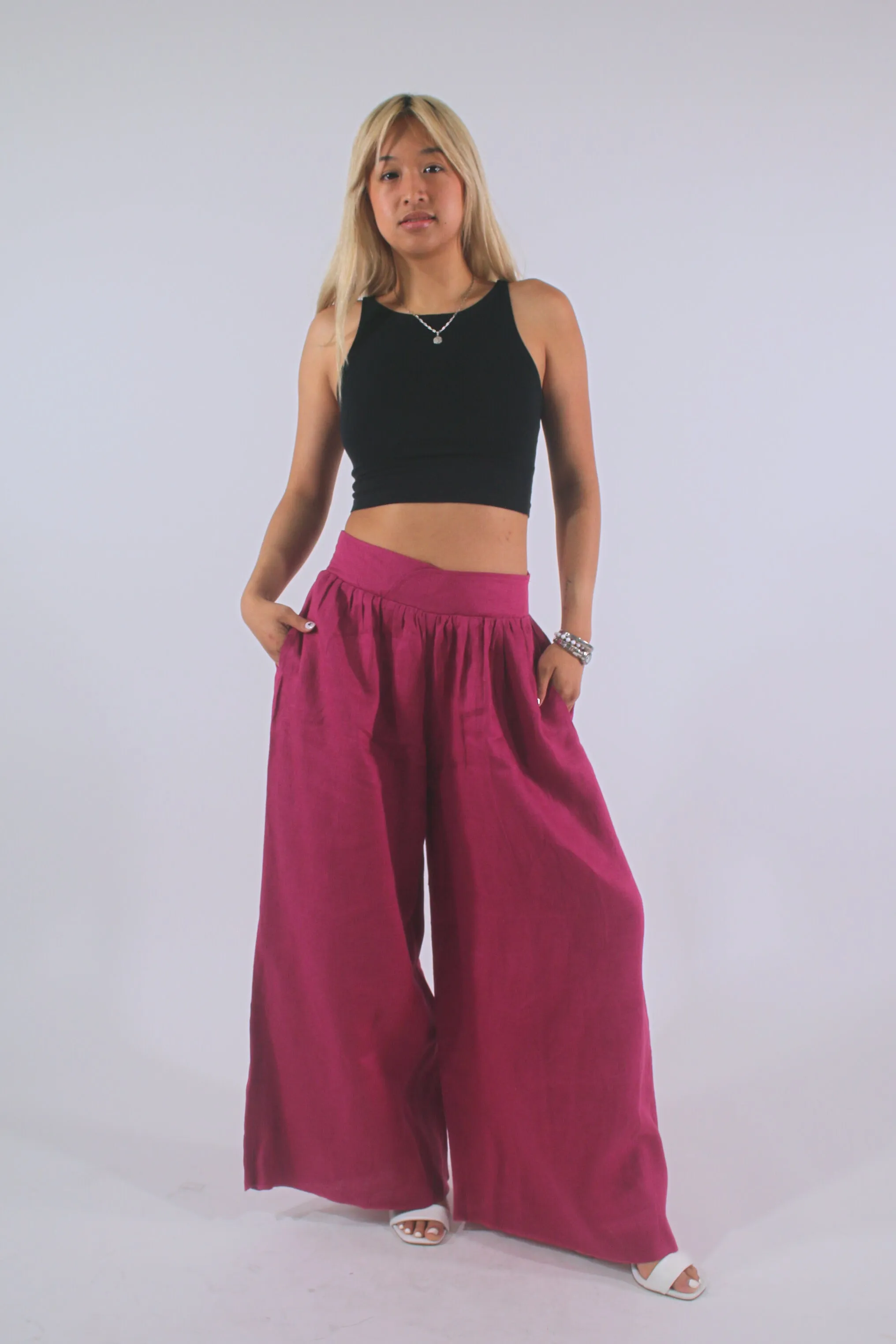 Balloon 100% Linen Ultrawide Pants