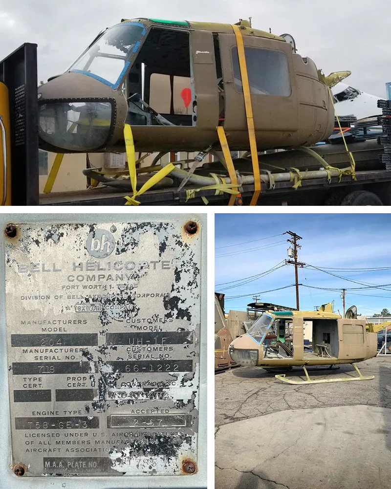 Bell®️ Huey®️ UH-1F - PLANETAGS SERIAL #: 66-1222