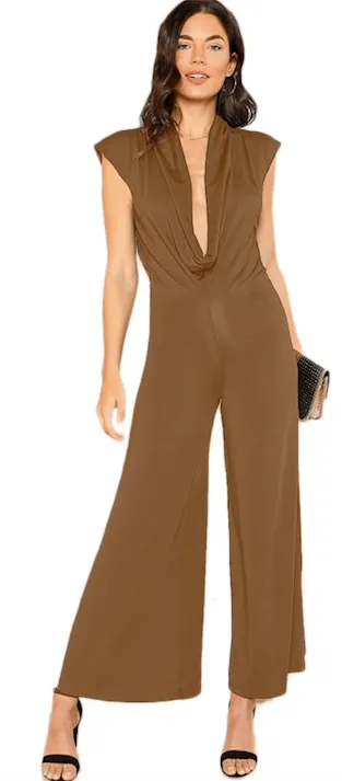 BELLA BROWN JUMPSUIT