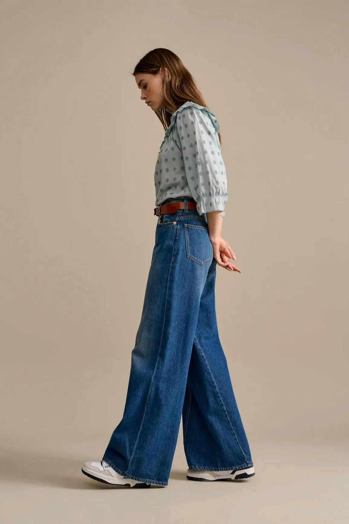 Bellerose- Priscila Jeans: Used Blue