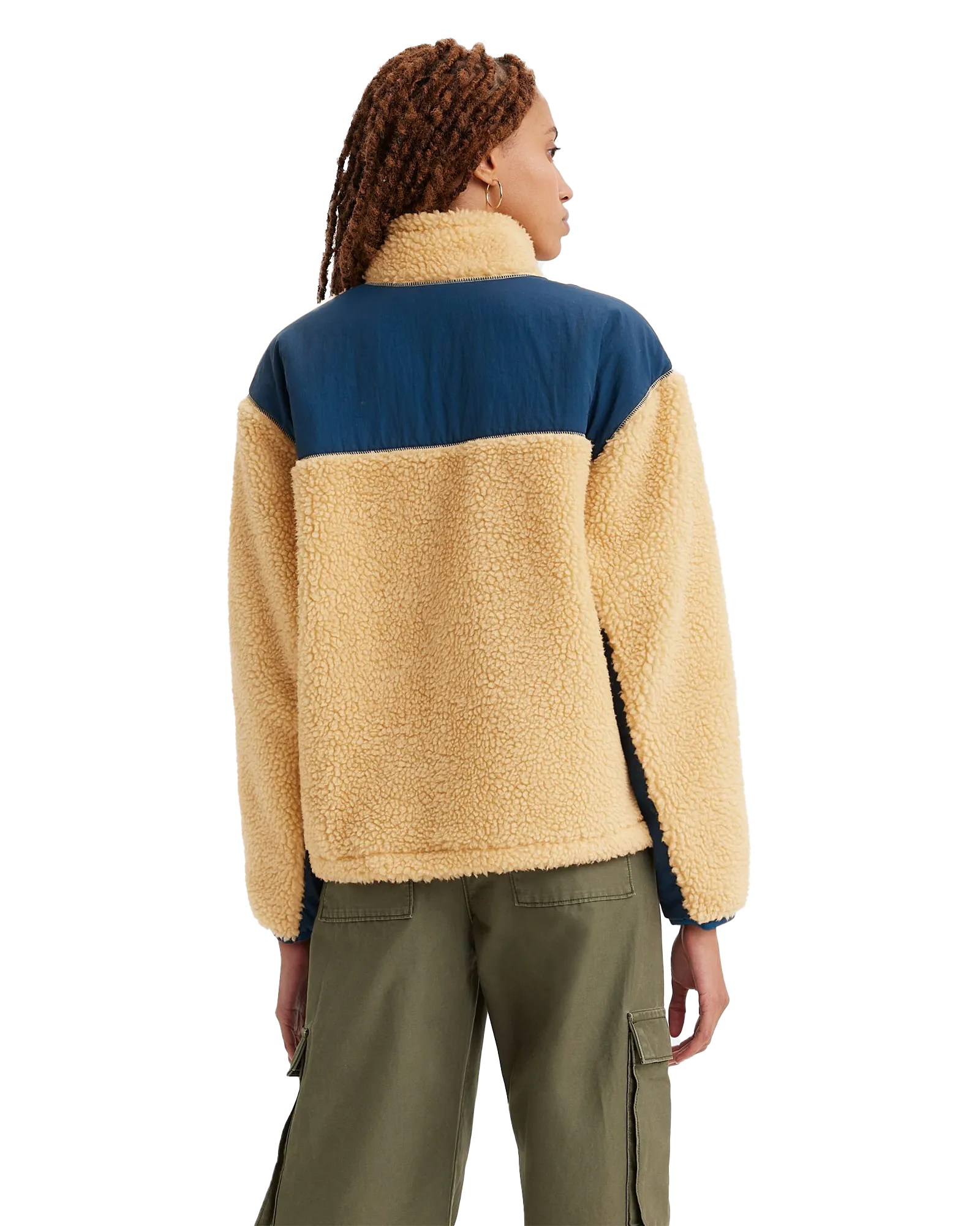 Big Foot Zip Fleece Jacket in Marzipan