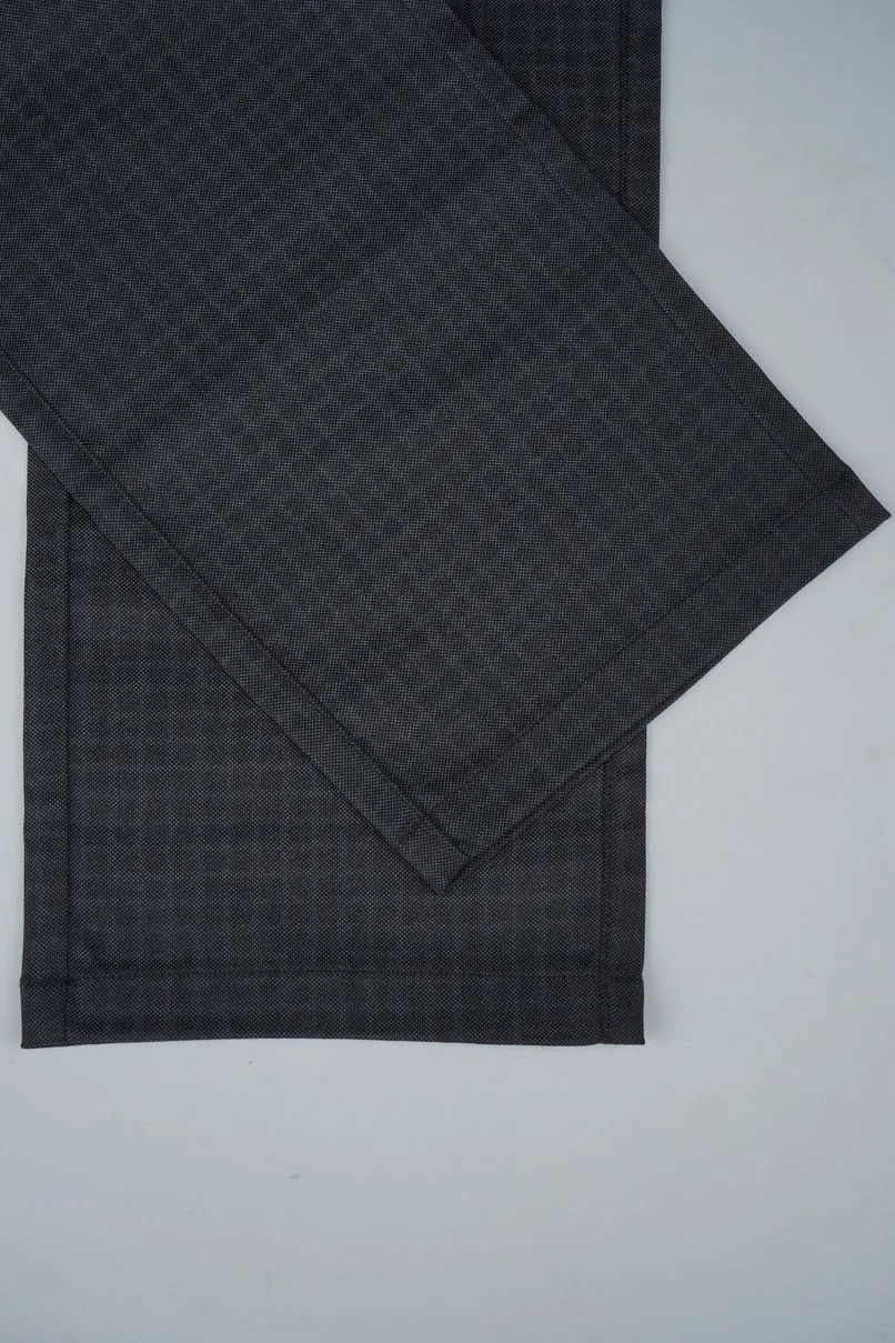 Black Grid Checks - 2 way stretch - COTTON PANT