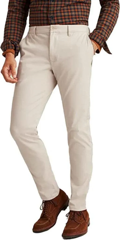 Bonobos Men's Oat Milk 42W x 32L Slim Stretch Washed Chino 2.0 Pants