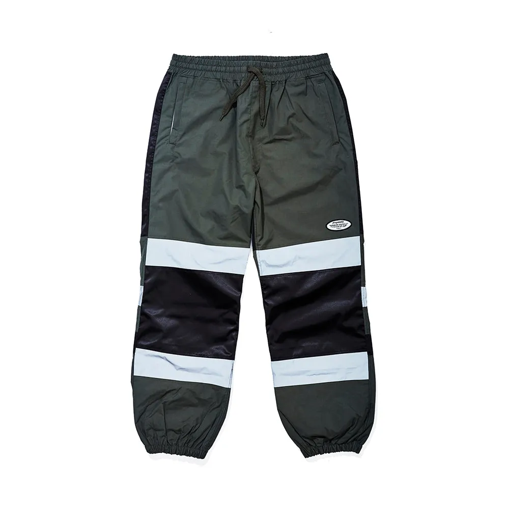 BOX DOUBLE LINE REFLECTIVE JOGGER PANTS KHAKI