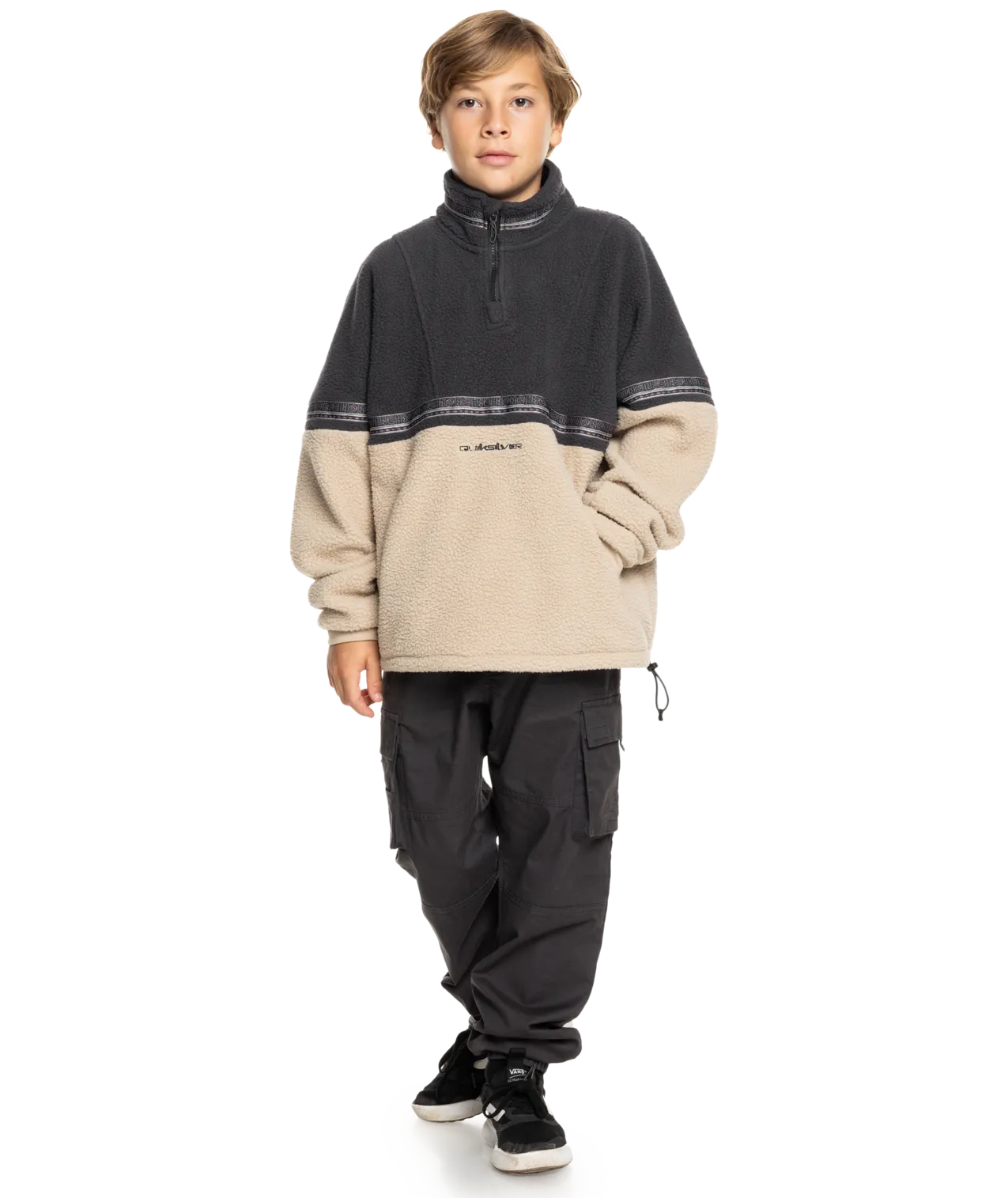 Boys Take Us Back Fleece Jacket in Plaza Taupe