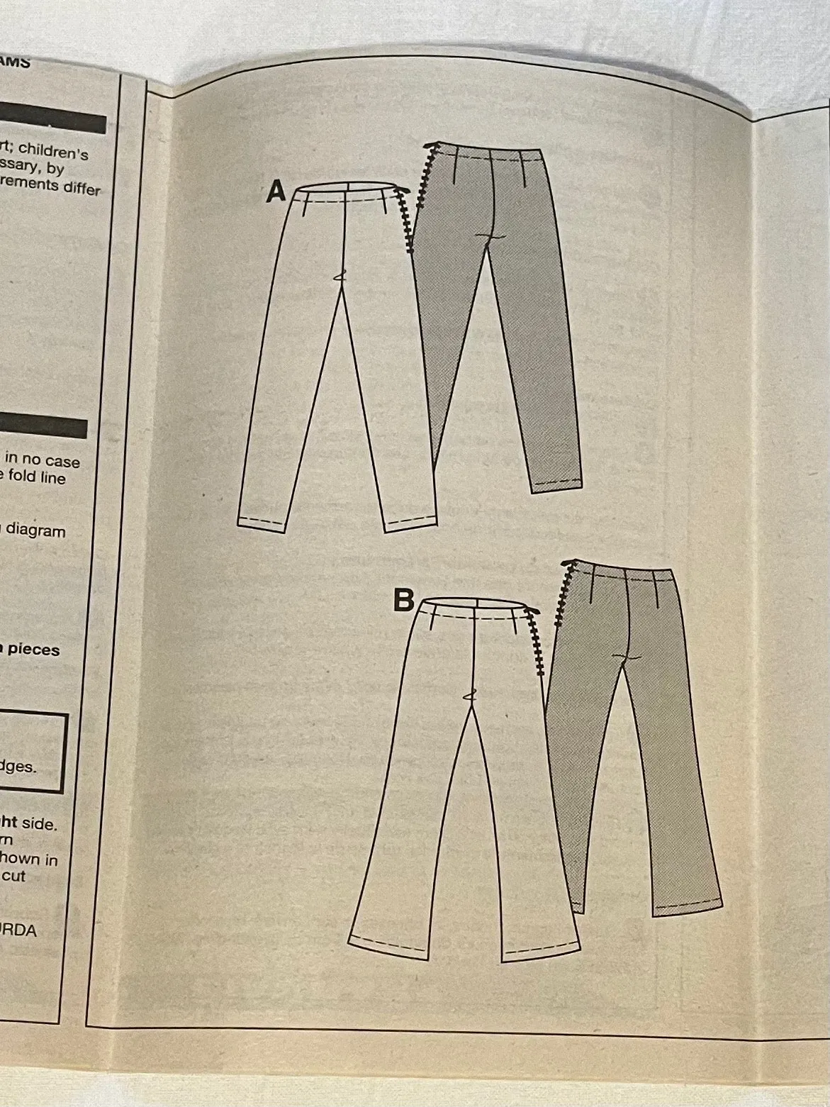 Burda 3176 Sewing Pattern UNCUT Juniors' Pants Sizes 8-13