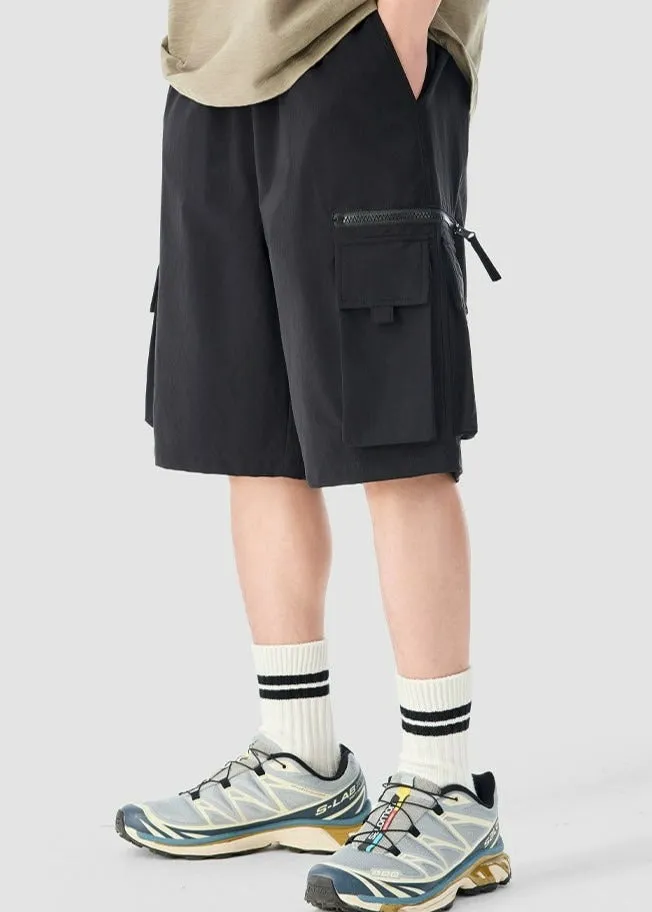 Cargo Utility Shorts with Zippered Pocket