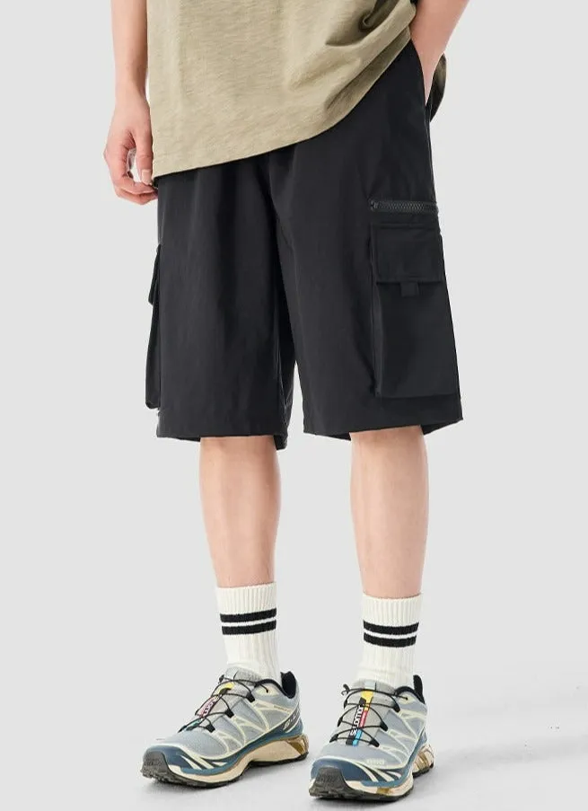 Cargo Utility Shorts with Zippered Pocket