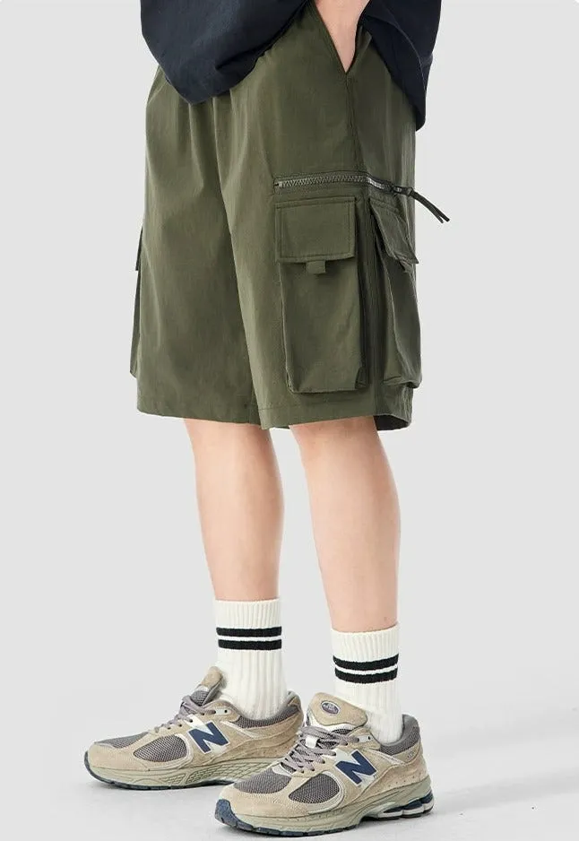 Cargo Utility Shorts with Zippered Pocket