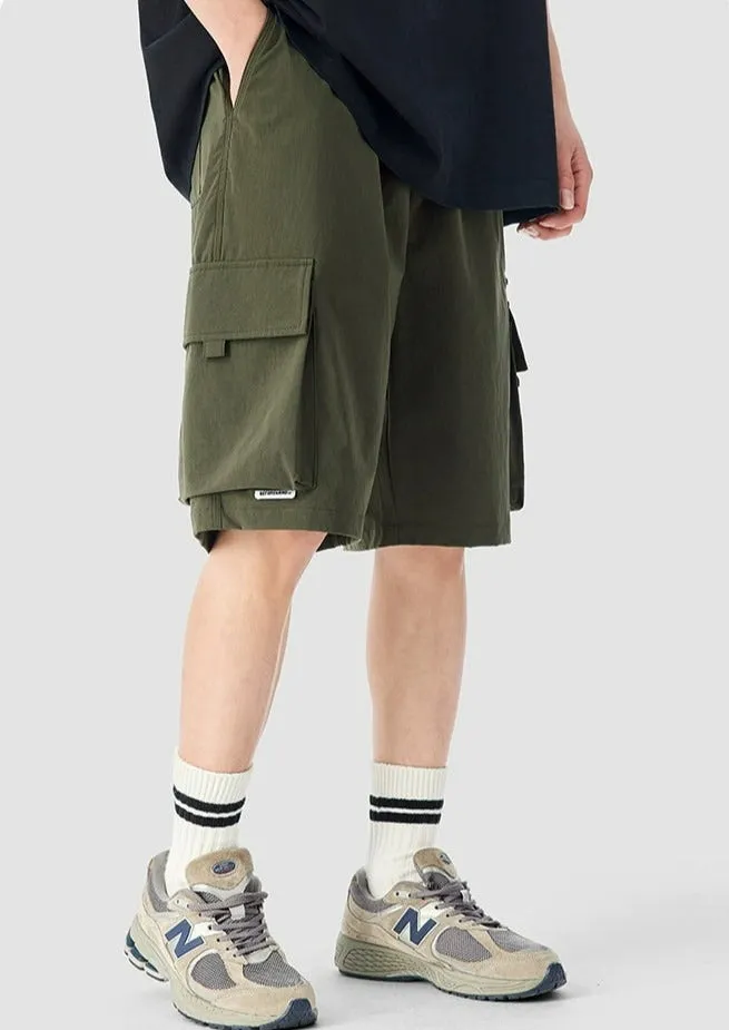 Cargo Utility Shorts with Zippered Pocket