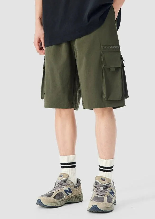 Cargo Utility Shorts with Zippered Pocket