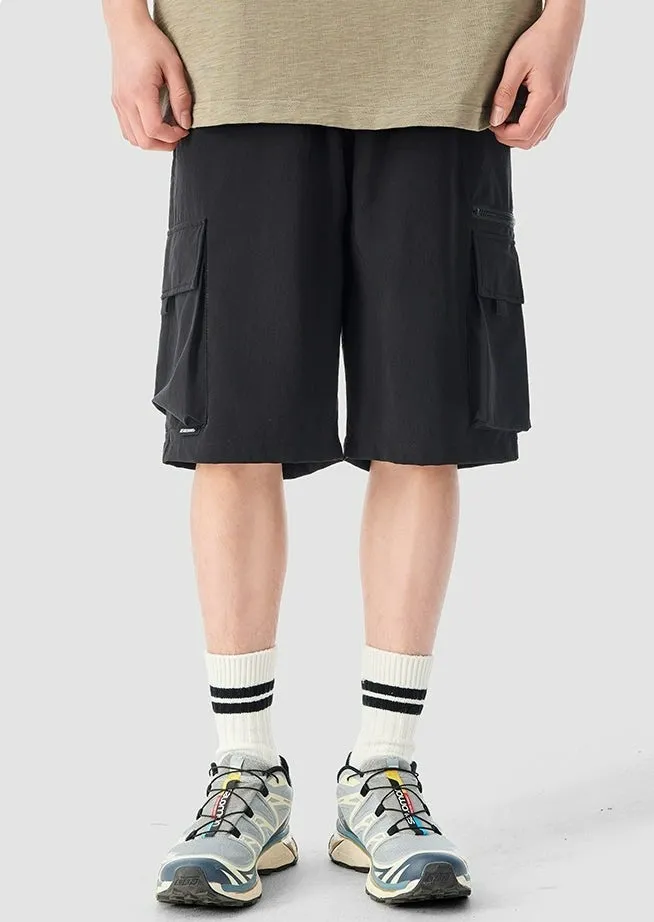 Cargo Utility Shorts with Zippered Pocket