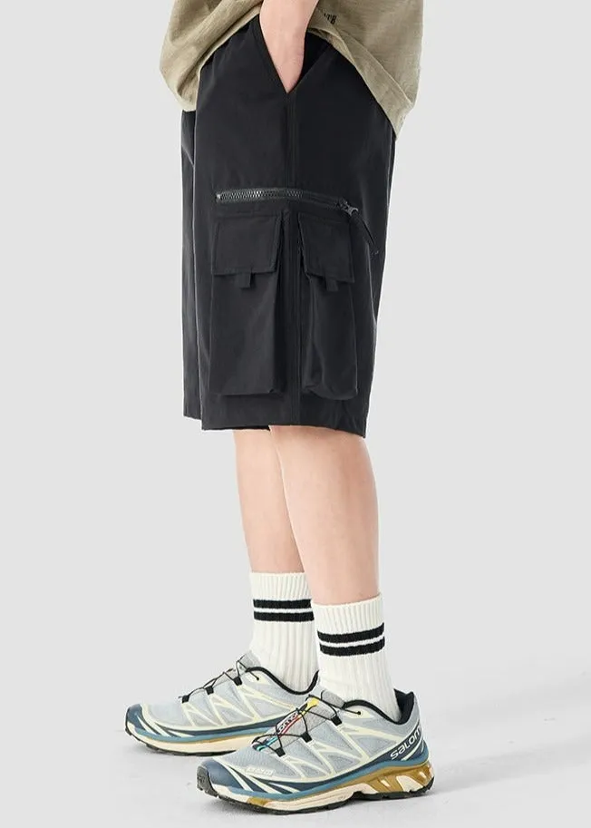 Cargo Utility Shorts with Zippered Pocket