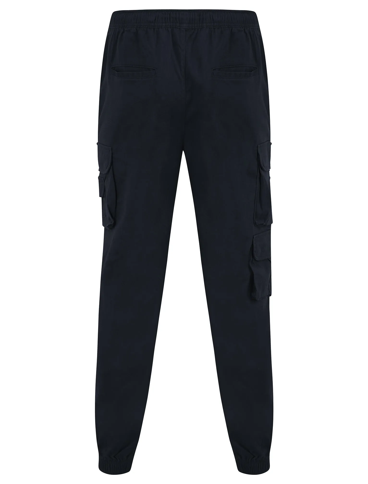 Cathay Cotton Twill Cuffed Multi-Pocket Cargo Jogger Pants in Sky Captain Navy - Tokyo Laundry