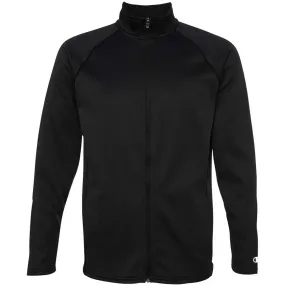 Champion Men's Black/Black Performance 5.4-Ounce Colorblock Full-Zip Jacket