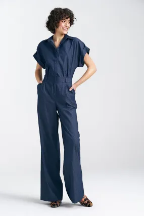 Chic Cotton Denim Jumpsuit