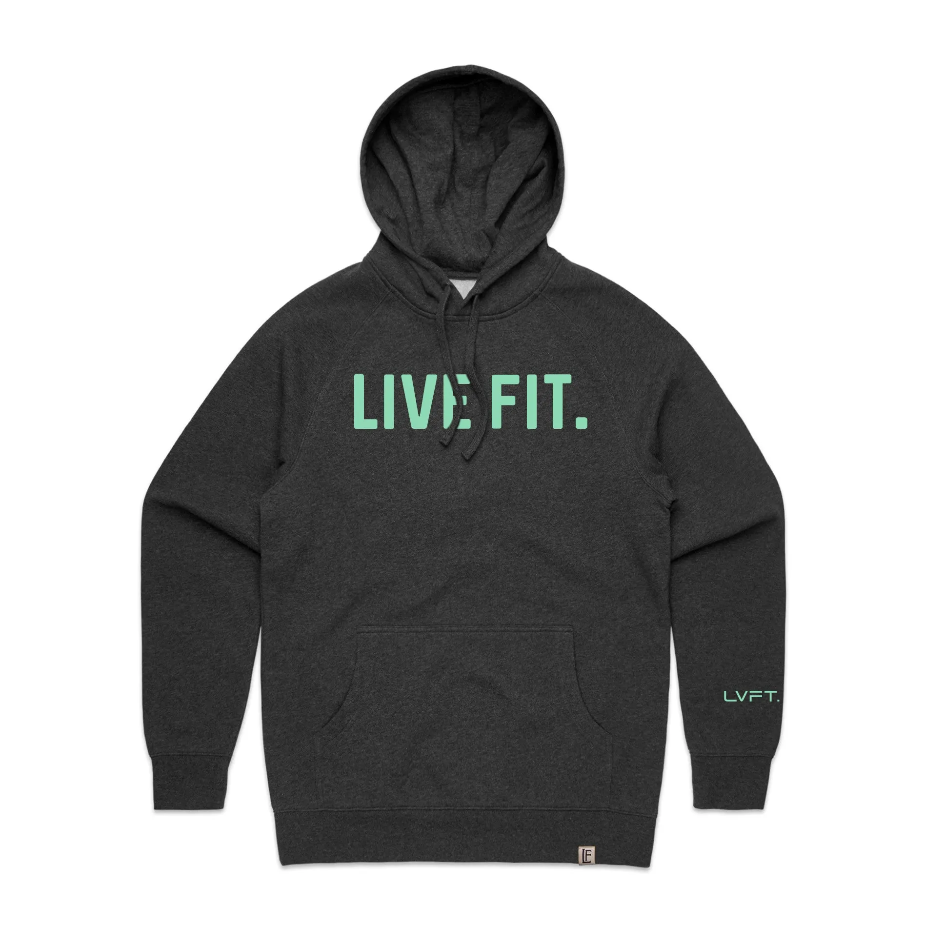 Classic Live Fit Hoodie - Charcoal / Mint