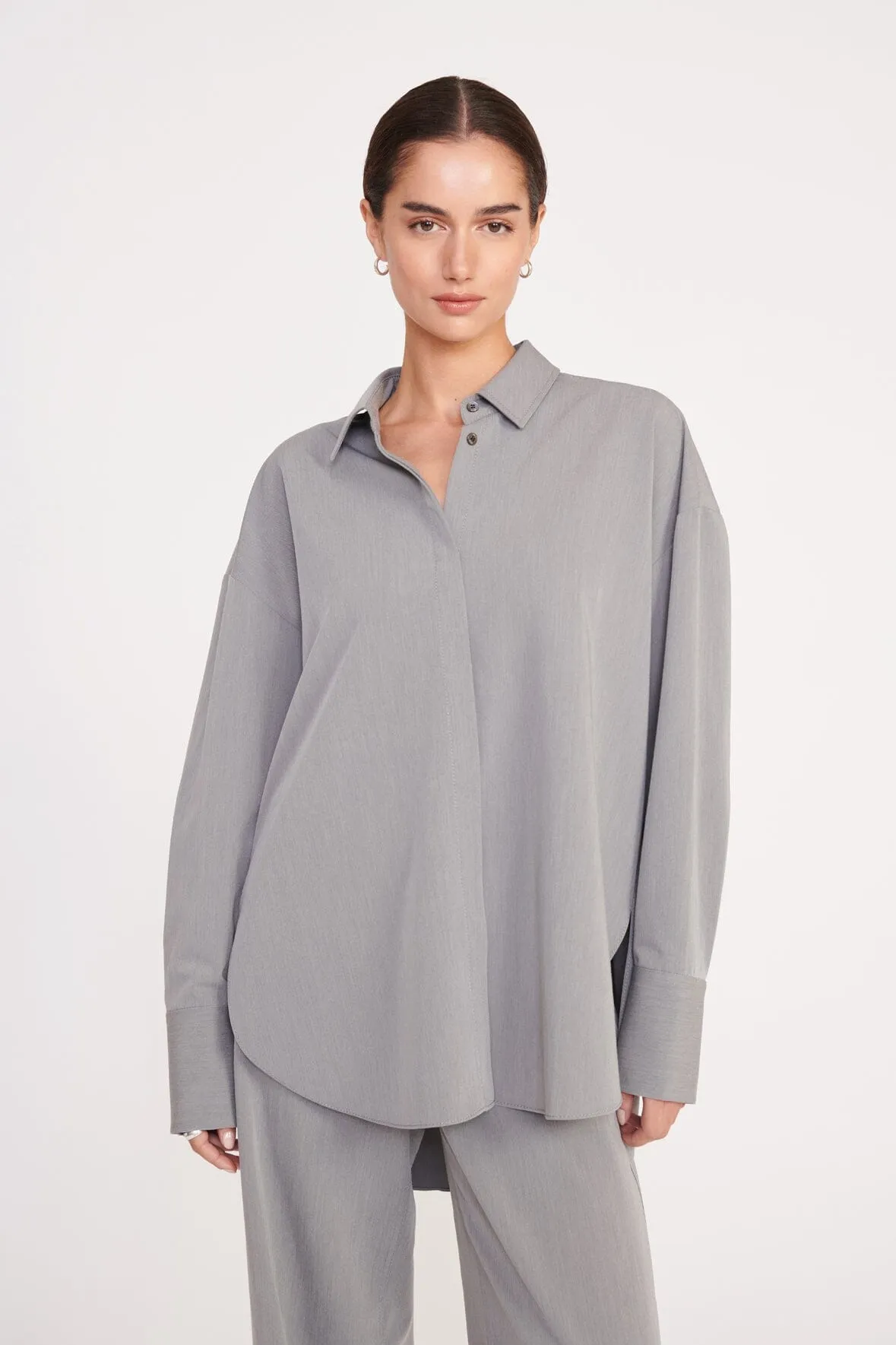 COLTON SHIRT | HEATHER GREY SUITING