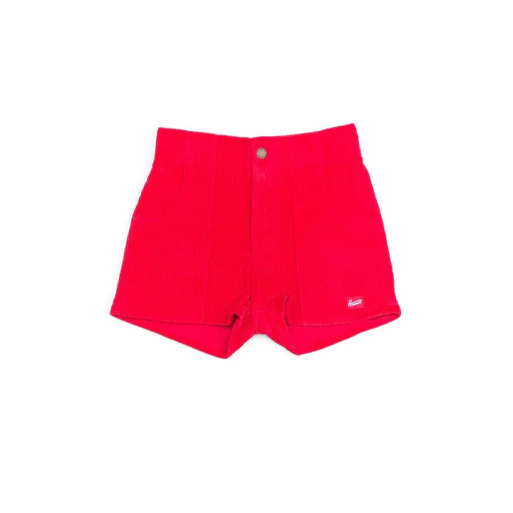 Corduroy Shorts in Red