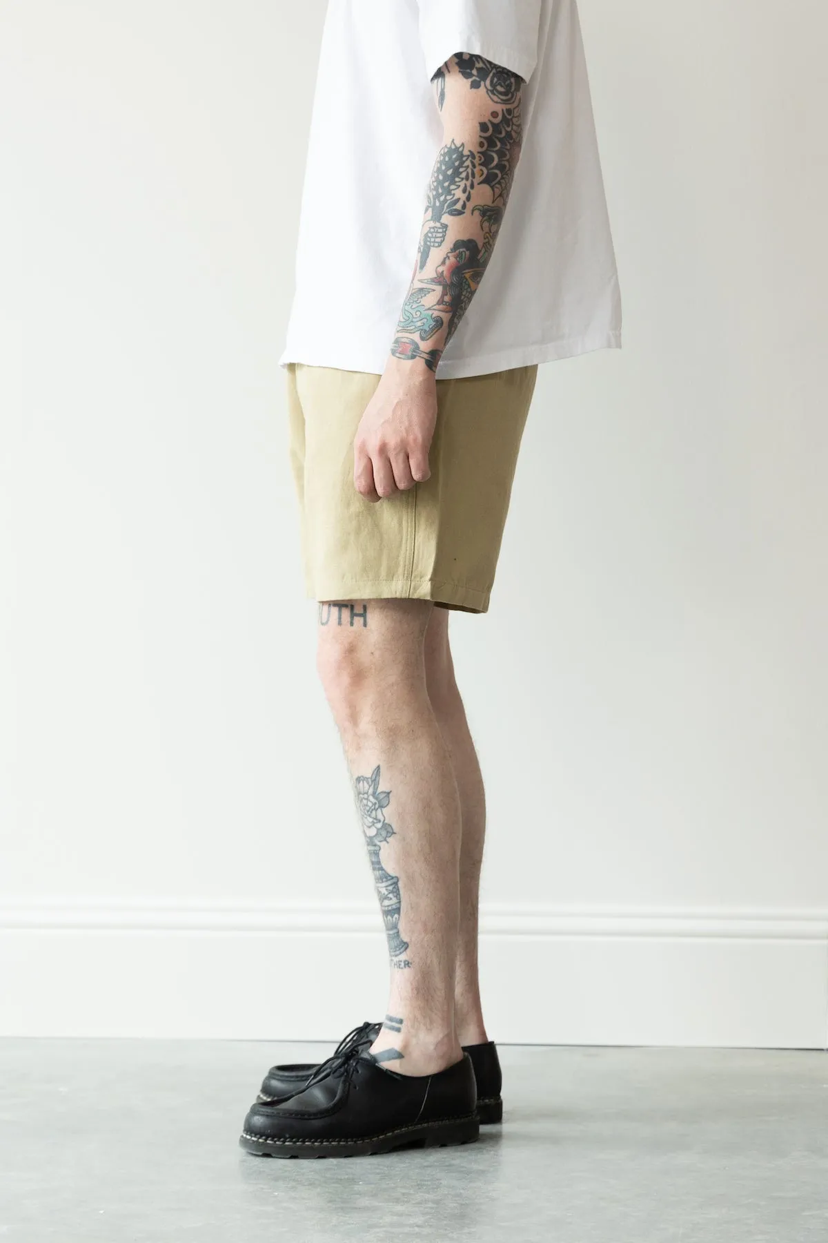 Cotton/Linen Shorts - Camp Khaki