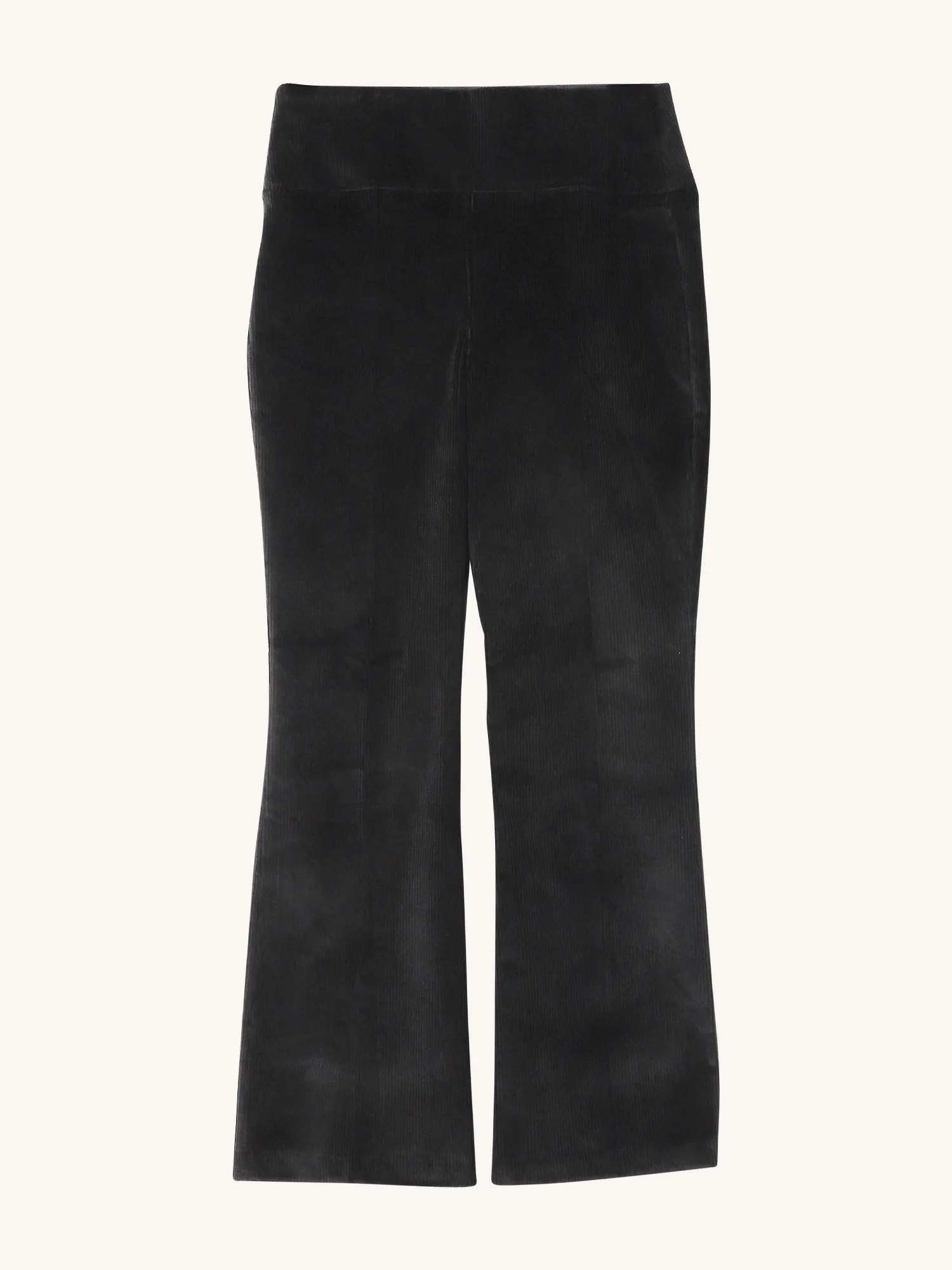 Crop Flare Corduroy in Black