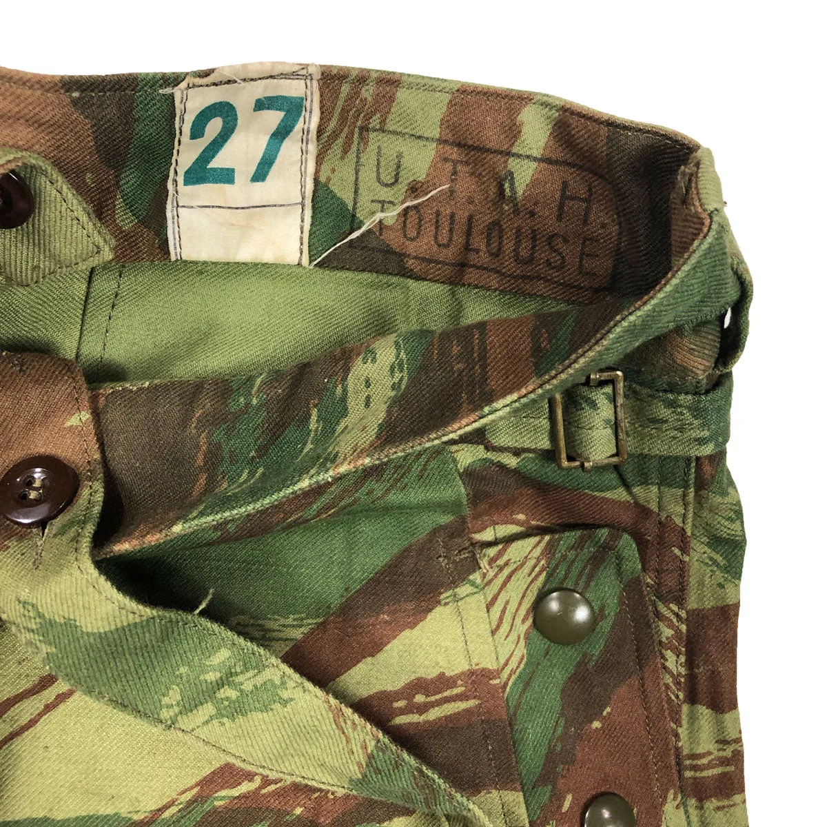 Deadstock 1st Pattern French Lizard Camo 47/56 Airborne Jump Pants w/ Suspenders