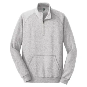 District Made Men's Heathered Grey Lightweight Fleece Quarter-Zip