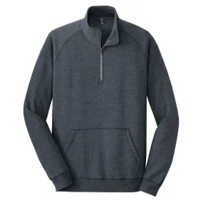 District Made Men's Heathered Navy Lightweight Fleece Quarter-Zip