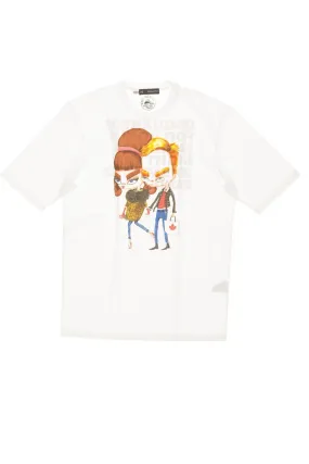 Dsquared2 - White Short Sleeve Cartoon Graphic T Shirt - M