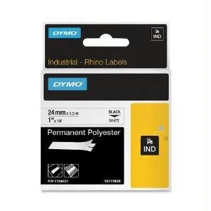 Dymo Rhino 1 White Perm Poly Label- 25mm