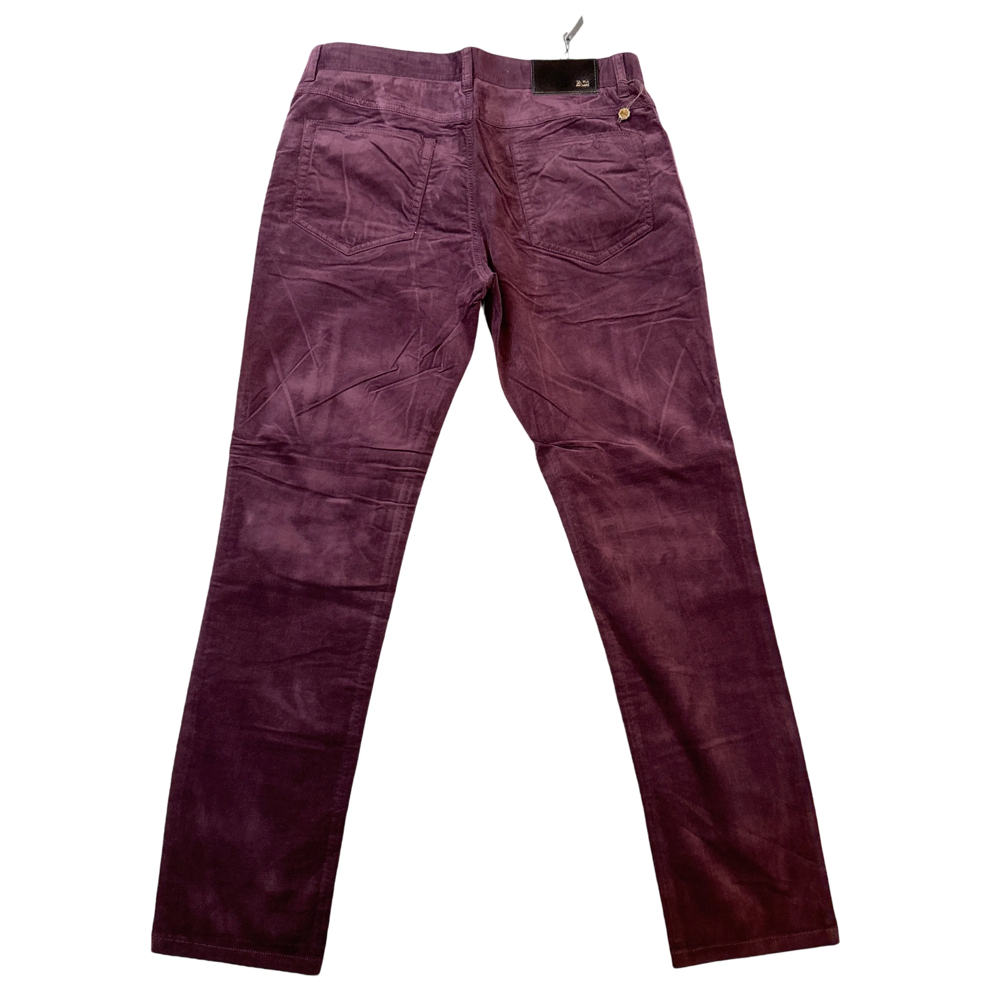 Enzo Alpha-386 Magenta Wine Velour High End Pants