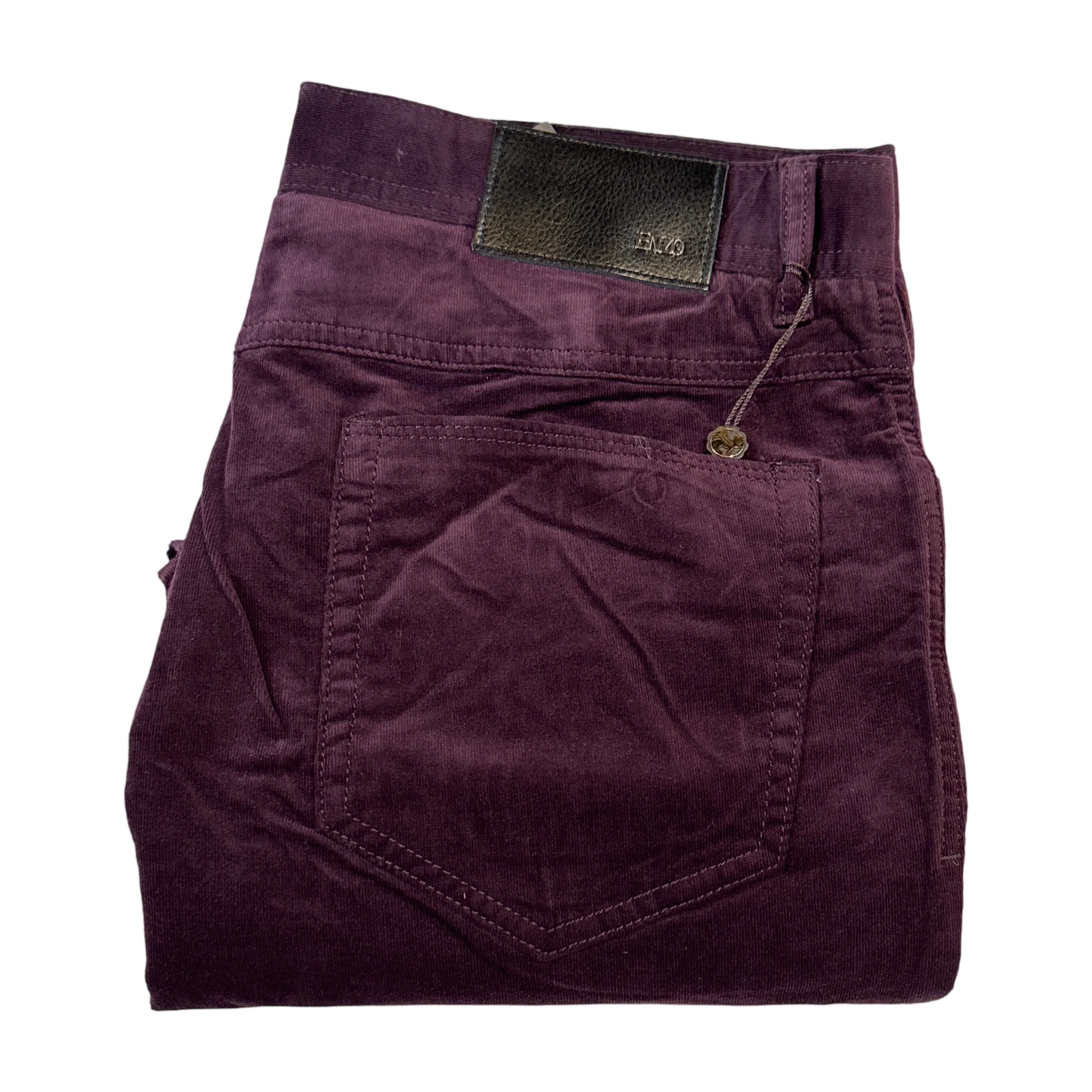 Enzo Alpha-386 Magenta Wine Velour High End Pants